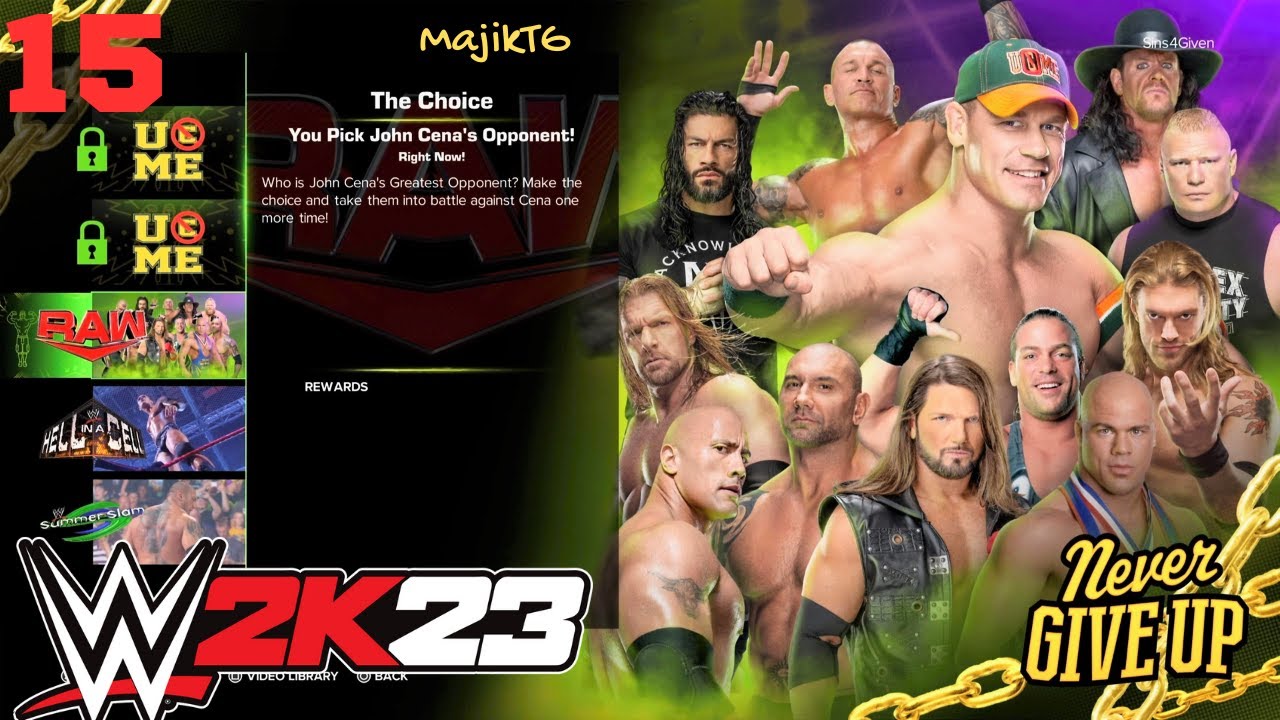 BONUS LEGEND SHOWCASE: WWE2K23 JOHN CENA SHOWCASE WALKTHROUGH GAMEPLAY