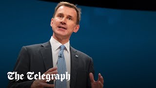 video: Tax cuts will keep coming under the Tories, vows Jeremy Hunt - watch live