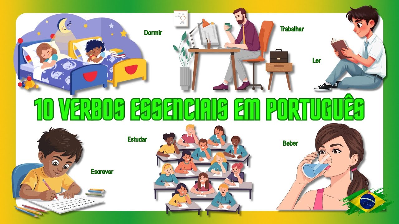10 Verbos Essenciais em Português | Daily Life Verbs