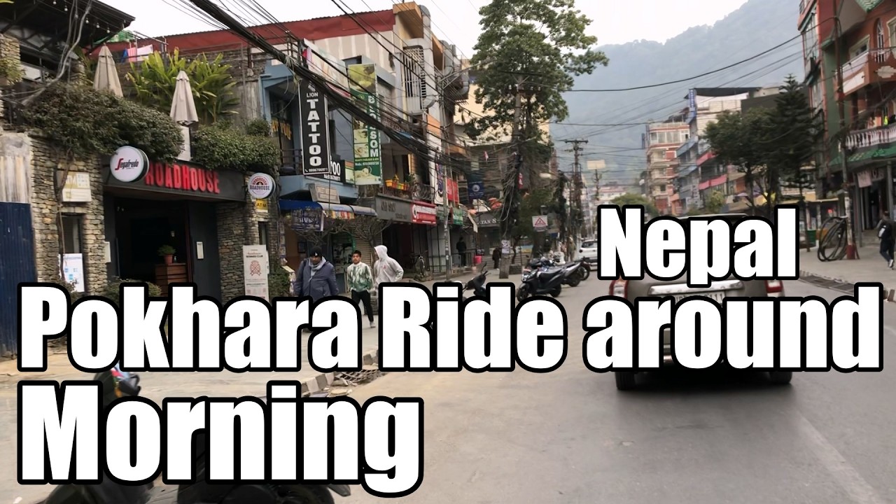 Morning ride around Pokhara city Chhinedanda Kajipokhari Ram Bazar, Lake side Nepal Nayagaun visit