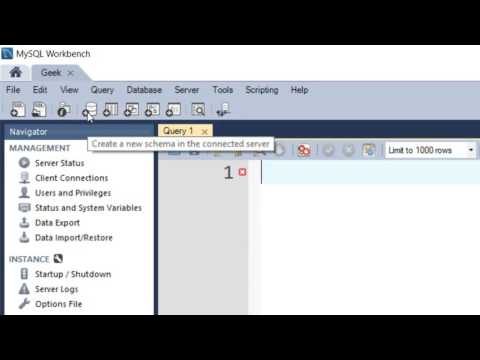 how to create database in mysql workbench hindi