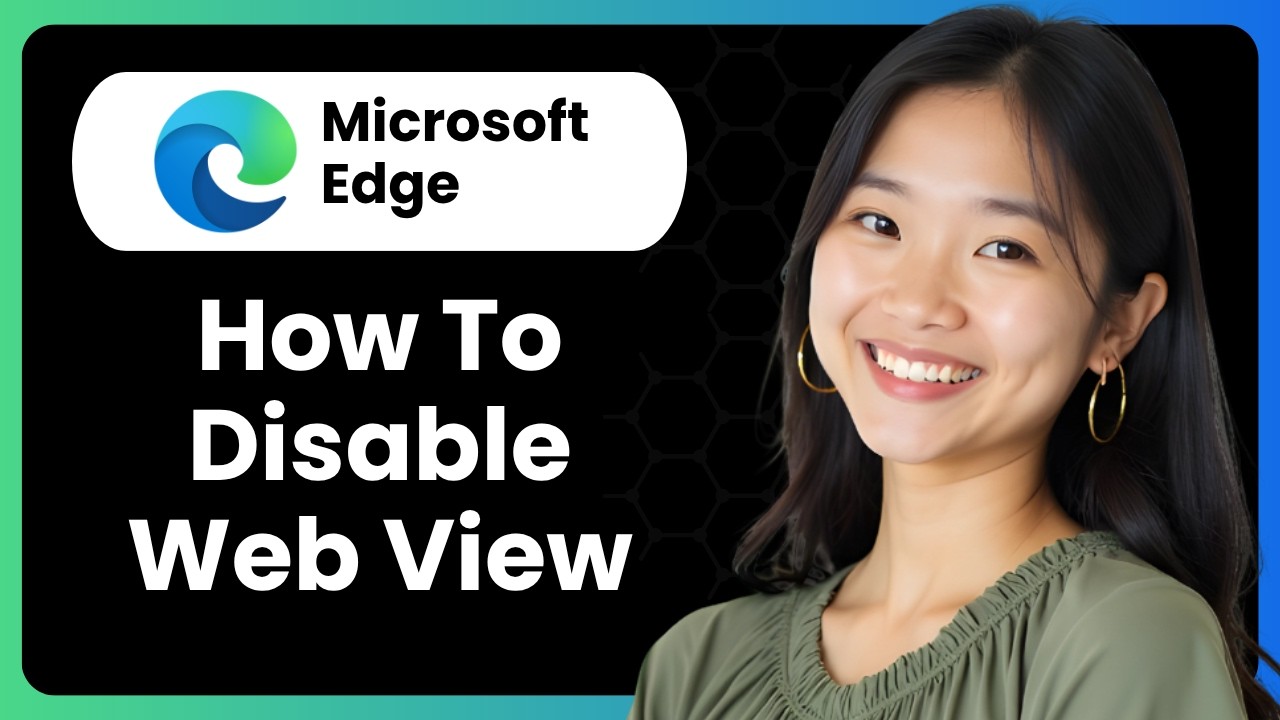 How To Disable Microsoft Edge Web View - YouTube