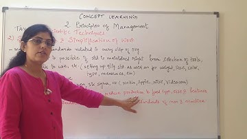 Standardization and Simplification of work - Taylor scientific management technique class 12