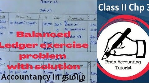 balancing a ledger problem with solution in tamil | Ledger A/C | 11th STD basic accounts|தமிழில்