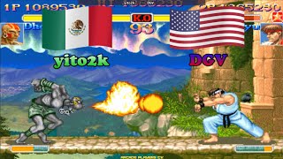 #fightcade Super Street Fighter 2 Turbo ➤ yito2k (Mexico) vs DGV (Usa) IV - 超级街霸2X