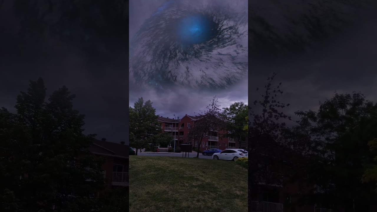 SuperNatural Lightning Ball spinning in the stormy sky