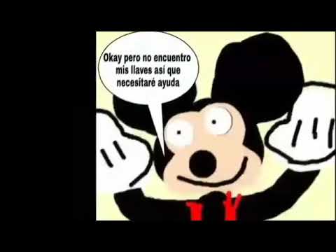 Micky mouse gritando meme