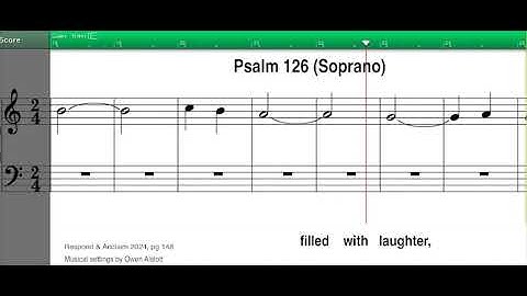 R&A Psalm, Second Sunday of Advent 2024, Psalm 126, Soprano
