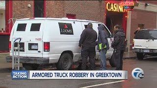 Man dressed as security guard steals money from armored vehicle outside Greektown Casino in Detroit