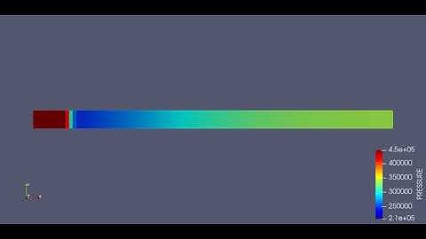 Animation of Variation of Pressure - Shock Tube Simulation