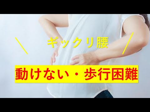 【左腰の痛み】前屈も後屈も出来ない！