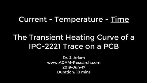 Part2: Temperature of a trace of type IPC-2221 as a function of current and time