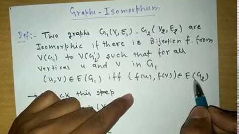 Graph part-04||graph isomorphism in hindi/english ||MTH401