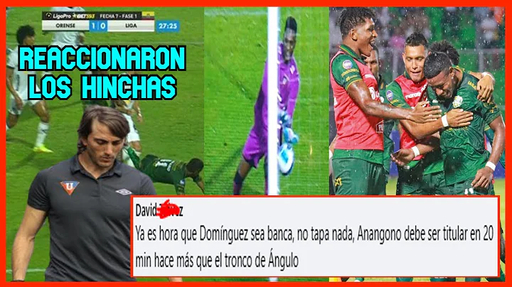 ORENSE VS LIGA DE QUITO 2 - 1 ASI REACCIONARON LOS HINCHAS DE LIGA DE QUITO LIGAPRO FECHA 7