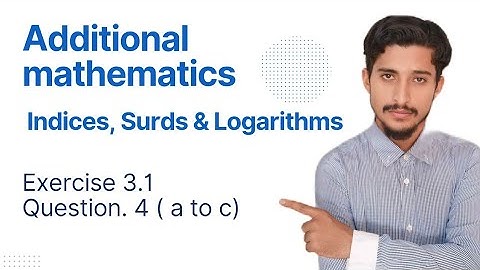 Additional mathematics (exercise 3.1 question 4. a to f