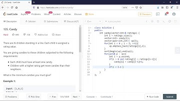 [Hard] LeetCode #135 Candy - Solution in C++