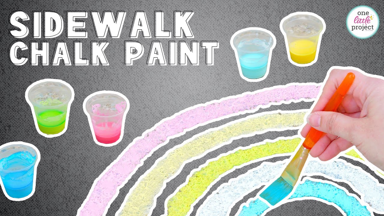 Easy Sidewalk Chalk Paint Recipe - using only 3 ingredients! - Messy Little  Monster