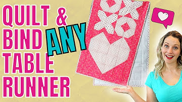 Quilting and Binding a table runner or small project // Homemade Binding Tutorial