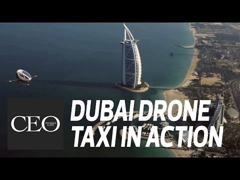 Dubai flying drone taxi IN ACTION – Ehang 184