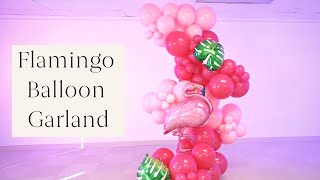 Flamingo Theme DIY Freestanding Balloon Garland Tutorial