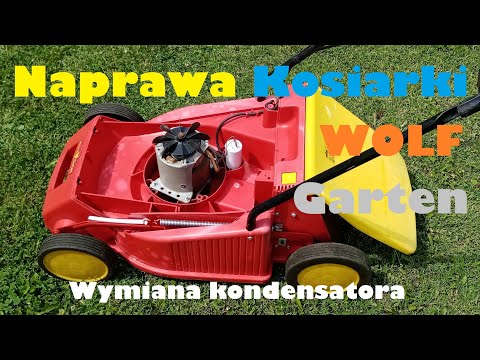 Naprawa silnika kosiarki WOLF Garten. Wymiana kondensatora(capacitor replacement).