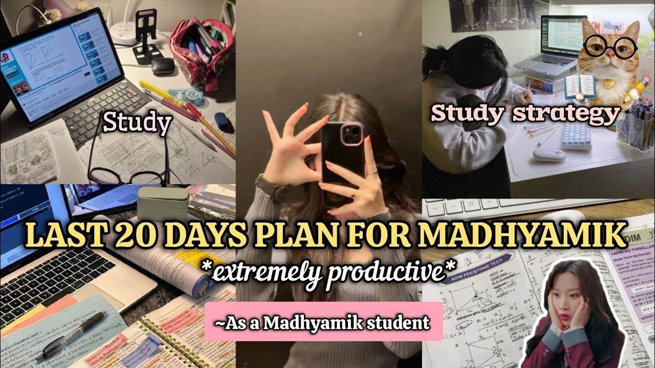 My 20 days plan for Madhyamik 😳✨|| As a madhyamik student | strategy 🙆🏻‍♀️📚