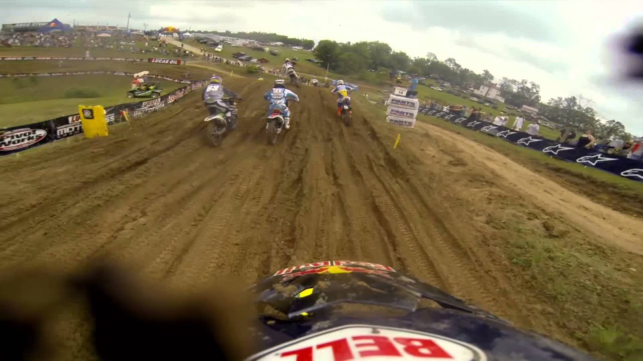 shapes paint GoPro HD: James Stewart Lap 1 Moto 1 - High Point MX Lucas Oil Pro Motocross Championship 2013