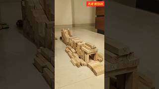 I made a car track with jenga #play #trending #shorts #building