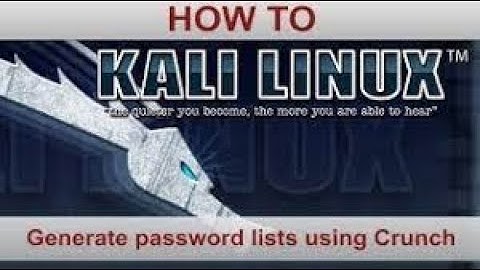 Making Password Lists WIth Crunch