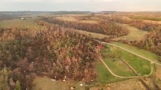 Drone Video Of Wisconsin Storm Damage No Sound