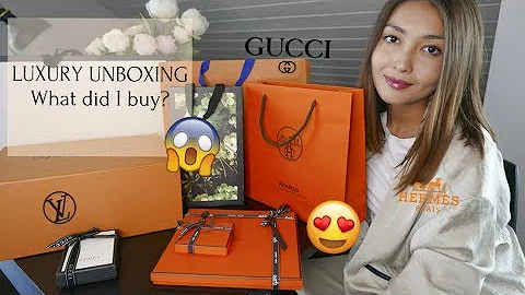 Luxury Haul Unboxing part 1 - Louis Vuitton, Gucci, Hermes | BonjourAika