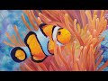 Clownfish & Sea Anemone Acrylic Painting LIVE Tutorial