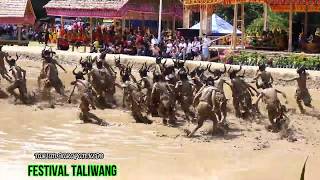 Festival Taliwang Tarian Barapan Kebo panggung Lumpur 500 Penari.