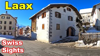 Laax Switzerland 4K Beautiful Winter Village Swiss Alps