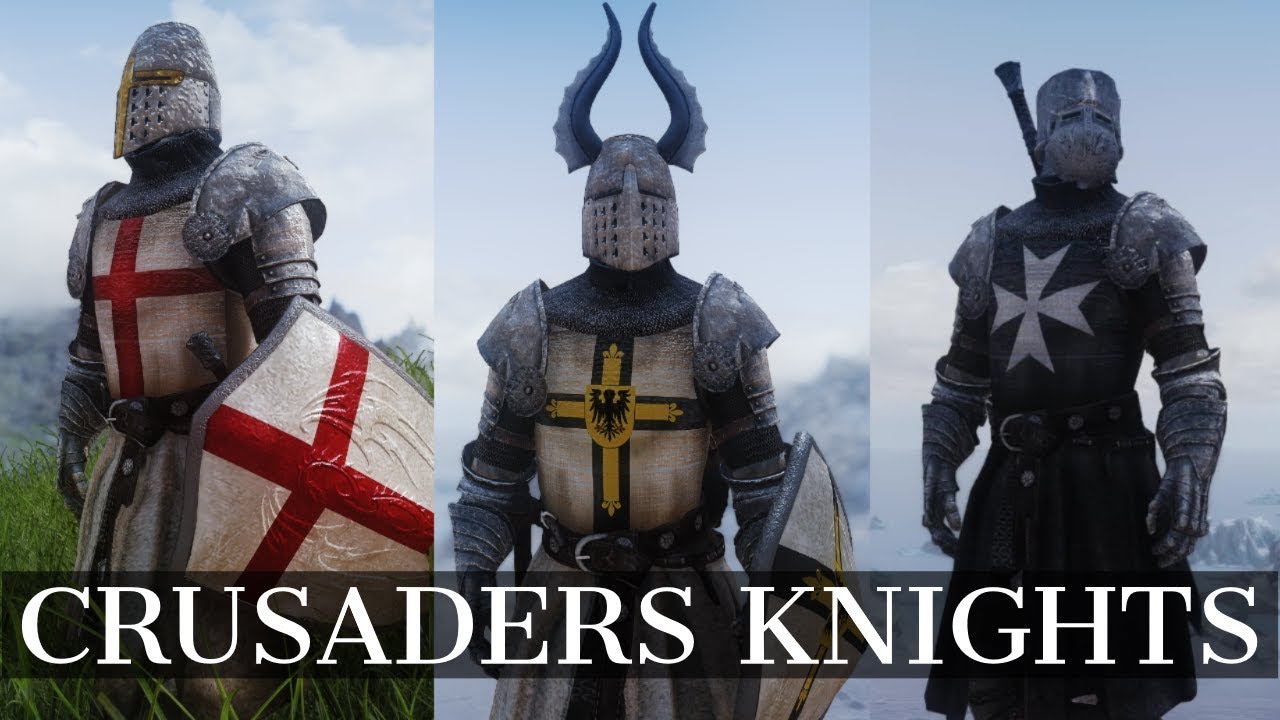 Skyrim Armor Mod Crusaders Knights Medieval Armors Crusader Teutonic Templar Armors Pc Xbox Youtube
