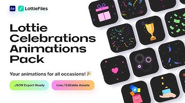 Lottie Celebratory Animations Pack (After Effects Template)