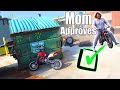 FINDING A DIRTBIKE IN THE DUMPSTER AND BRINGING IT HOME!! *Moms Reaction*