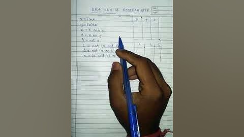 Dry Run of Boolean Operators in Python