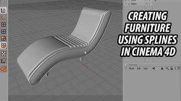 Cinema 4D Tutorials || Creating furniture Chair Sofa using splines in CINEMA 4D