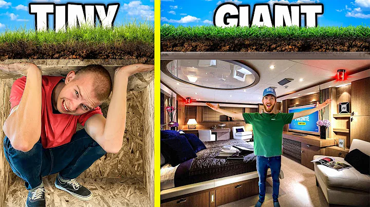 Surviving inside Tiny vs GIANT Underground Bunkers!