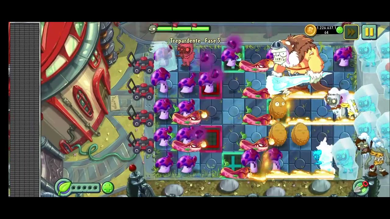 Jogando evento planta da semana de trepa ardente pvz2 