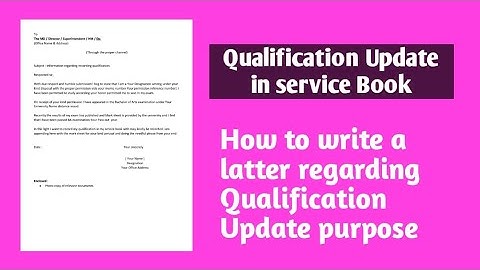 Update Qualification In Service Book || 2021