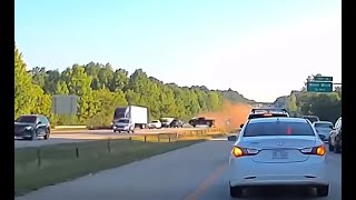 One seriously hurt after truck overturns on I‑485 outer loop | WSOC-TV