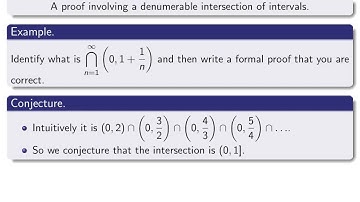 Section 2.3, part 6 A proof with a denumerable intersection of intervals