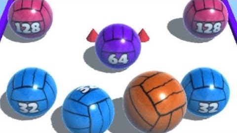BALL MERGE 2048 - All Levels Gameplay IOS (Levels 34  - 35).