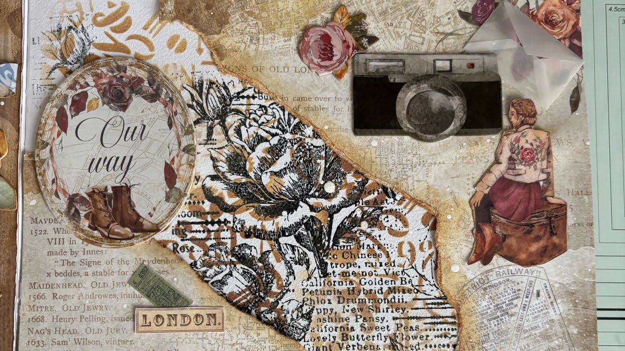 Page art collage art journal