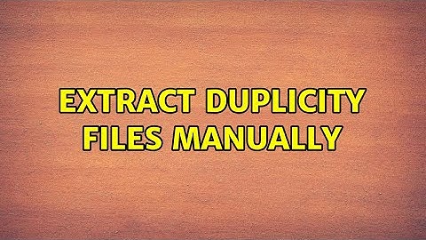 Ubuntu: Extract duplicity files manually (2 Solutions!!)