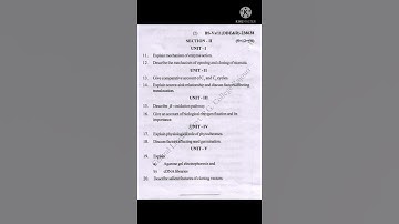 JAMMU UNIVERSITY 5TH SEMESTER PAPER /B.Sc/ BOTANY PAPER 2020