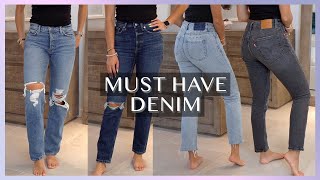 My Top 10 Most Worn Jeans | Must Have Denim Basics: Agolde, Levi’s, GRLFRND, Ksubi
