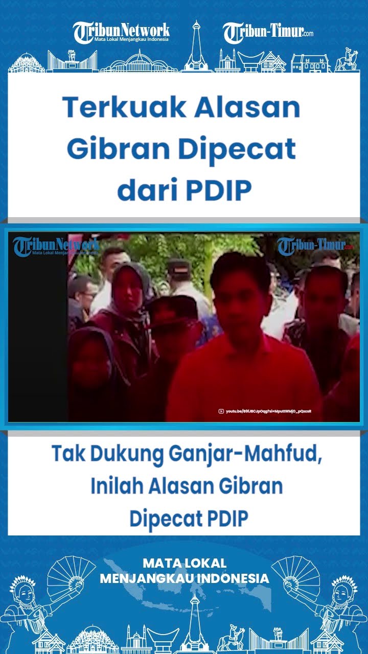 SHORT Tak Dukung Ganjar Mahfud, Inilah Alasan Gibran Dipecat PDIP
